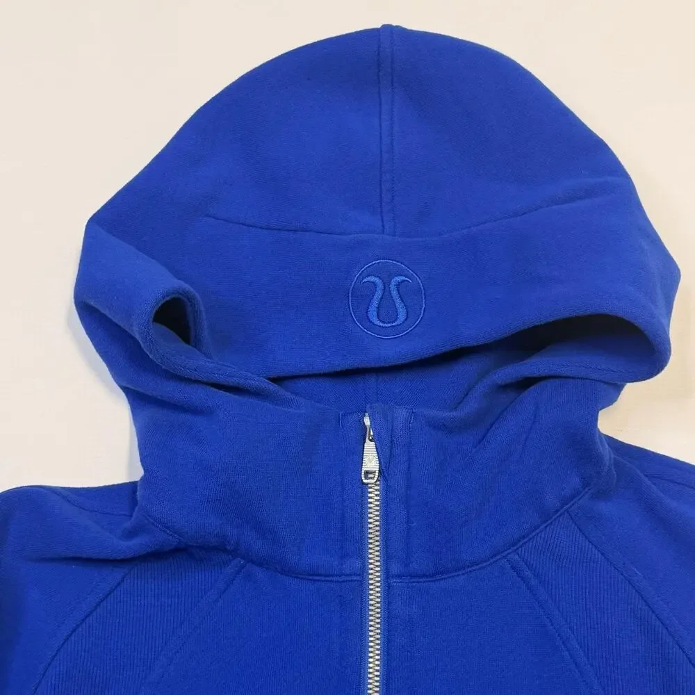 Lululemon Scuba Hoodie Womens XS/S Blue 1/2 Zip Cropped Pullover Thumbholes